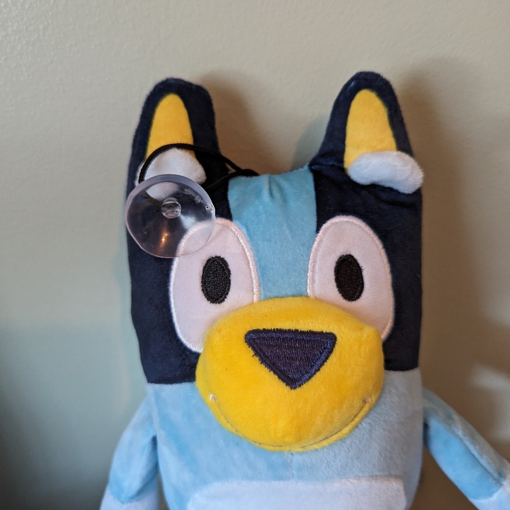 Bluey plush with suction cup